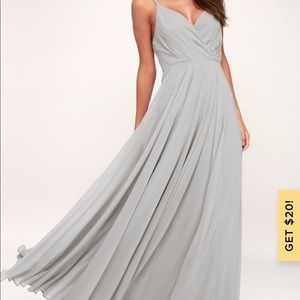 LuLus grey maxi dress